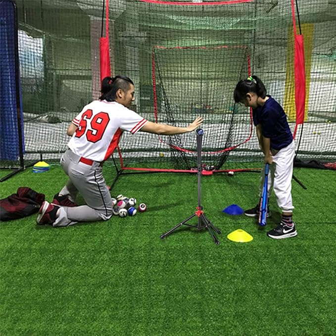 Storgem Batting Baseball tee Softball, Easy to Adjustable Height,Portable Tripod Stand Base Tee for Hitting Training Practice,with Carrying Bag