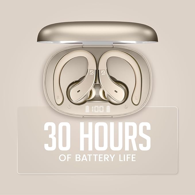 Back Bay Audio - Runner's Wireless Earbuds Bluetooth Headphones for Sports, Hook Over The Ear Buds, Deep Bass, Wrap Around Earphones with Earhooks for Running, Workout Wireless Headphones for The Gym