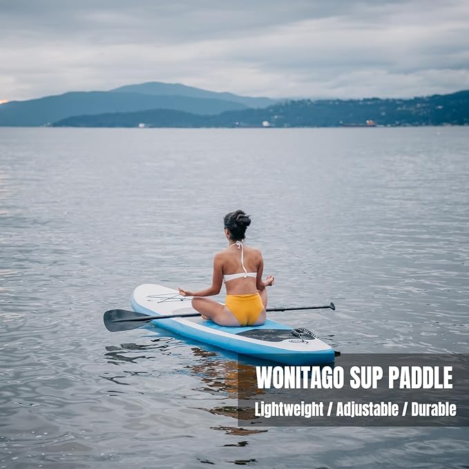 SUP Paddleboard Paddle with Aluminum Shaft and Nylon Blade, Lightweight Stand Up Paddle Board Oars, Adjustable170-210 cm/68-84 inch