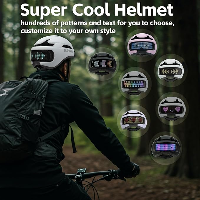 Smart Bike Helmet with Light: Bicycle Helmets for Adult Teens for Mountain & Road Cycling Electric Scooter Skateboard Skating