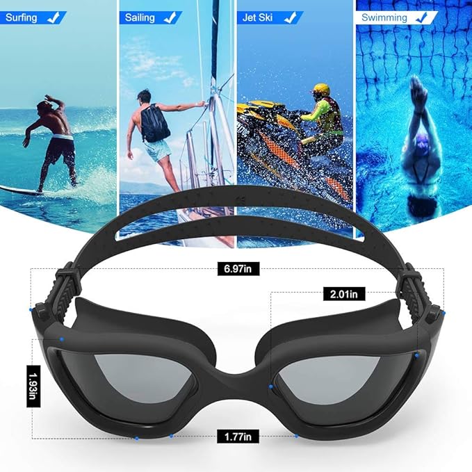 ZIONOR G1 Polarized Swimming Goggles for Unisex Adult Women Anti Fog 100% Anti UV Diving Goggles