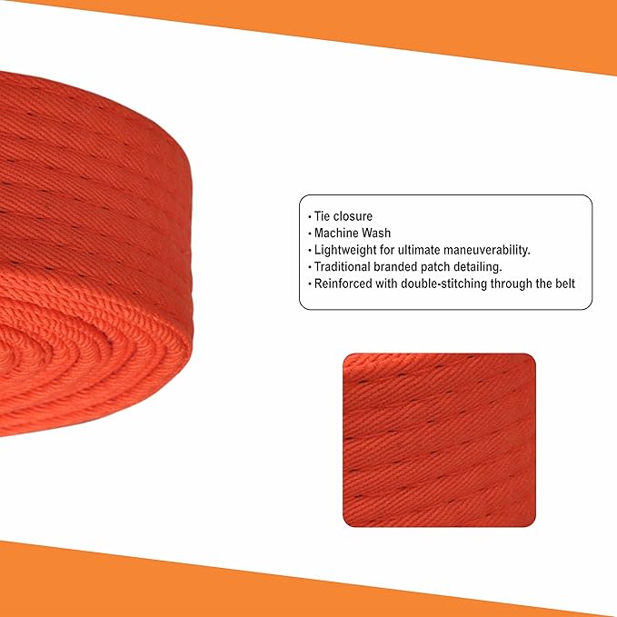 Martial Arts Belt for Karate, Judo, Aikido and Taekwondo - Durable Cotton-Polyester Blend for Adults and Kids