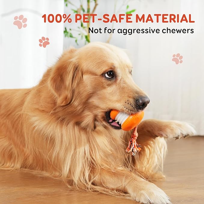 Interactive Dog Toys, Random Path Electric Automatic Moving and Rolling Dogs Toy with Rope for Small Medium Large Dogs, Motion-Activated Dog Stimulation Toy for Boredom Relief (Orange)
