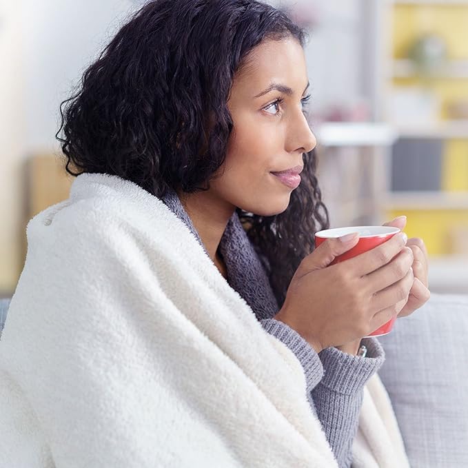 Bedsure Fleece Blanket Twin Size White - 300GSM Lightweight Plush Fuzzy Cozy Soft Warm Blanket for Bed, Sofa, Couch, Travel, Camping, 60x80 inches