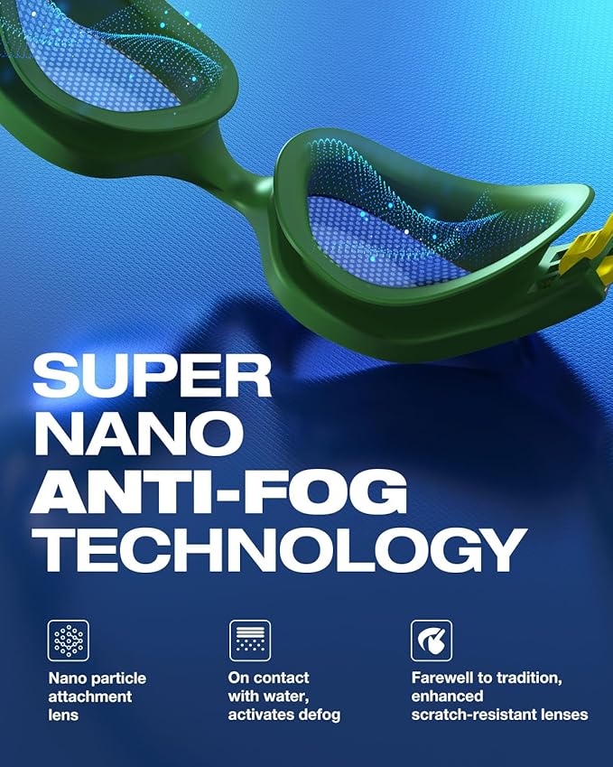 ZIONOR G1 Nava Super Anti-Fog Unisex Swim Goggles Mirror/Bright Smoke Lens