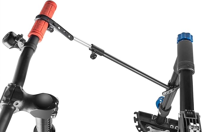 Pro Stand Plus Bike Rack - Heavy-Duty Telescoping Bicycle Stand with Tool Tray, Rotating Clamps, and Adjustable Handlebar Rod by RAD Cycle (Black)