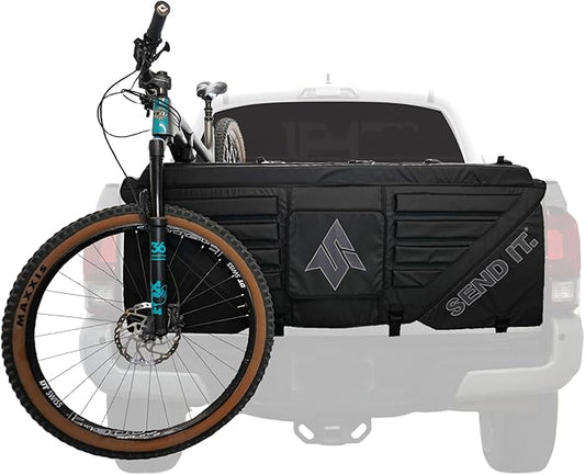 Send It. High Roller Tailgate Bike Pad V2 - Truck Accessories for Mountain Bikers, BMX Bikes, Ebikes & More (Mid Size)