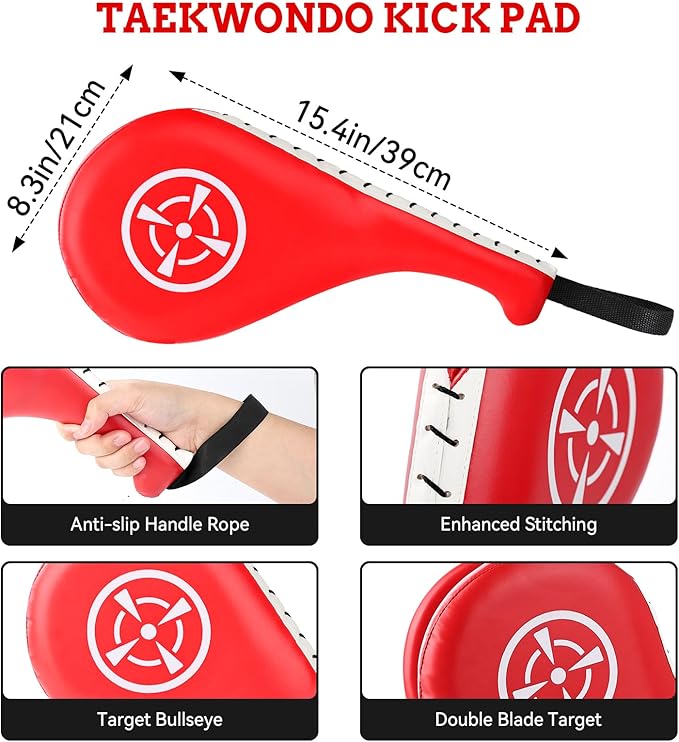 Punching Mitts Kick Pack Set, Boxing Pads Curved Focus Punching Mitts Kickboxing Striking Target Pads for Kids Men Women, Martial Arts Training Equipment for Boxing Taekwondo Karate Muay Thai