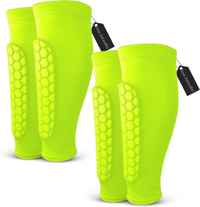 Shin Defender Shin Guards - 2 Pairs of Shin Defender Shin Guards Kids, Soccer Shindefender Sleeves for Youth Adult