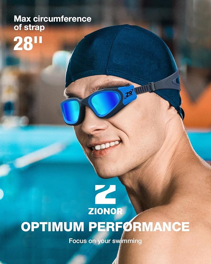 ZIONOR G1 Polarized Swimming Goggles for Unisex Adult Women Anti Fog 100% Anti UV Diving Goggles