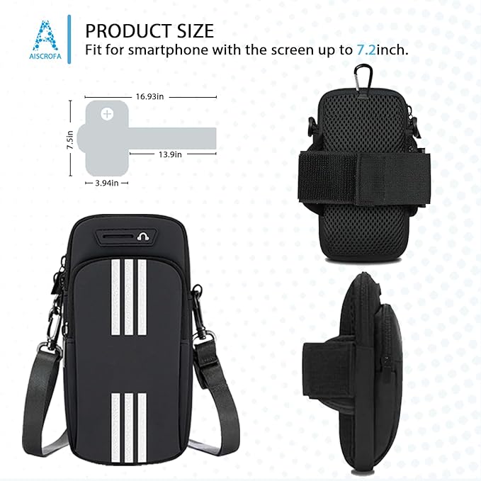 Running Armband, Cell Phone Purse Small Crossbody Bags for Women Men Kids Pouch for iPhone 15/14/13 pro/Plus/xs/xr/xs max, Galaxy S22 Ultra and More