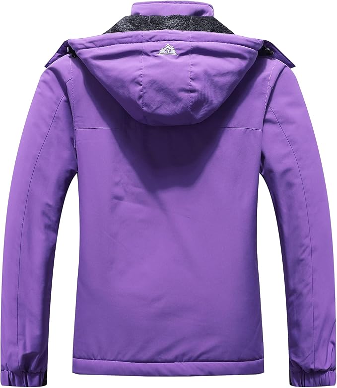 MOERDENG Women's Waterproof Ski Jacket Warm Winter Coat Outdoor Windbreaker Hiking Snowboarding Jacket