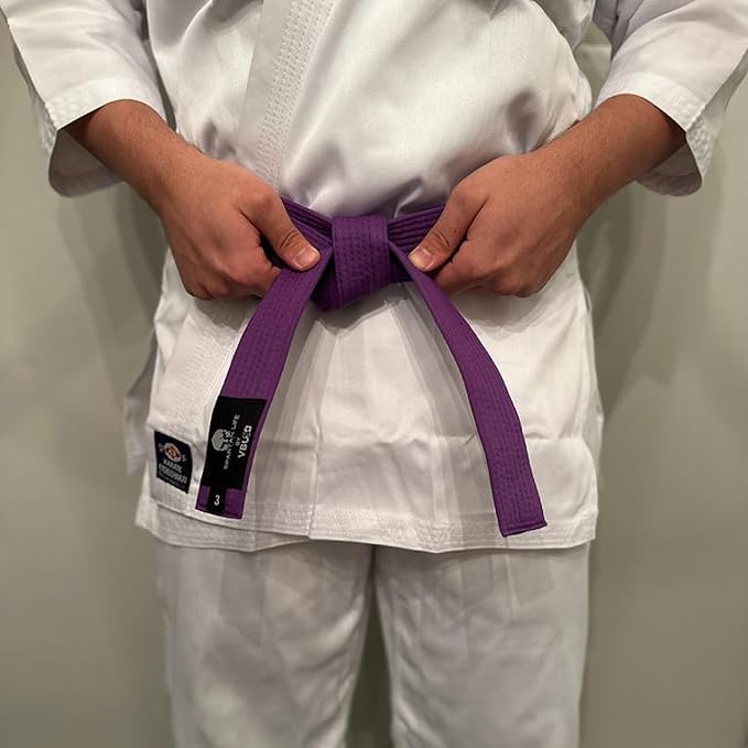 Karate Belt, All-Purpose Martial Arts Belt, Judo, Taekwondo Belt, Durable MMA Color Rank TKD Belt Size 0-6.