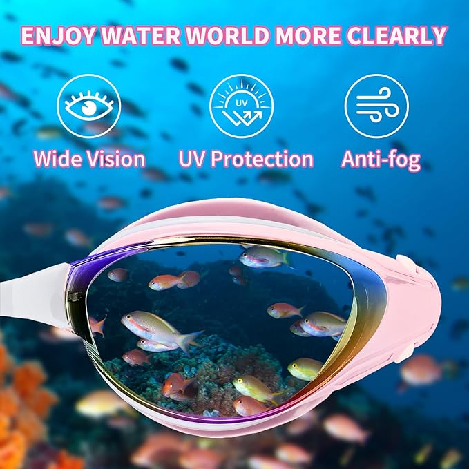 Nearsighted Swim Goggles, Shortsighted Optical Swimming Goggles No Leaking Anti Fog UV Protection for Adult Men Women
