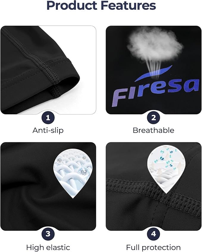 Firesara Fabric Swim Cap, High Elasticity Swimming Cap Keeps Hair Clean Breathable Fit Both Long Hair Short Hair, Swim Caps Woman Girls Men Kids One Size Hat