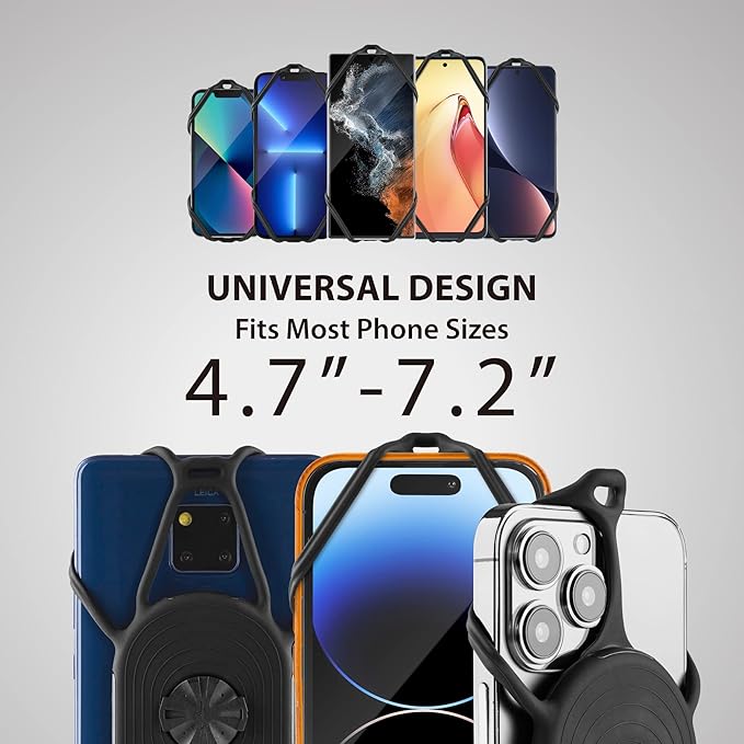 BONE Run + Bike Tie Connect Kit 2, 2-in-1 Running & Bike Phone Holder, Detachable & Rotatable 360° Sport Armband & Phone Mount Compatible with Most Smartphones (Stem/Armband 2-in-1 Connection Kit)