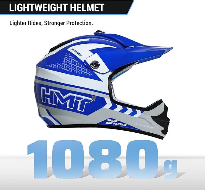 Youth Dirt Bike Helmet DOT Certified - Full Face Motorcycle Helmet for Off-Road, ATV, Street Riding, Includes Adjustable Goggles & Protective Gloves