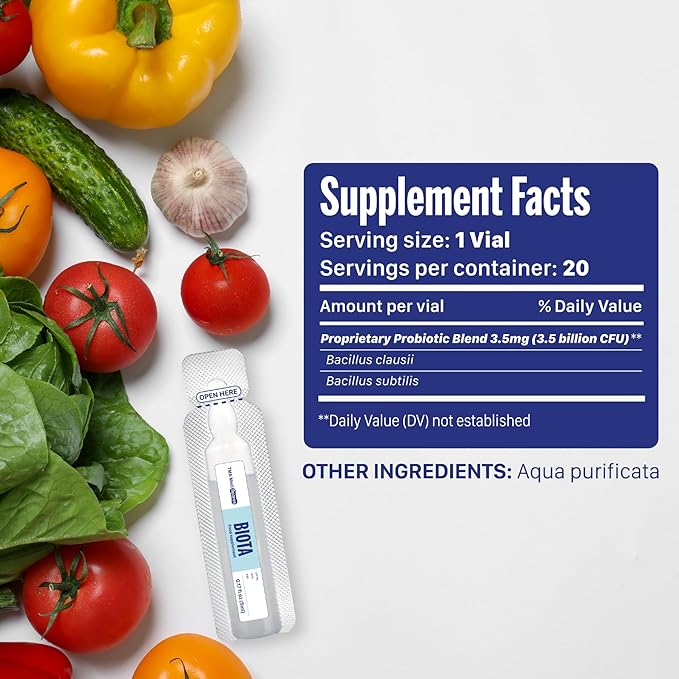 Biota Probiotic Drinks for Digestive Health & Immune Support,Fast Acting Support Stomach Constipation, Digestive Daily Probiotic for Adults, Kids, Gluten, Sugar Free & Non-GMO, 60 Servings