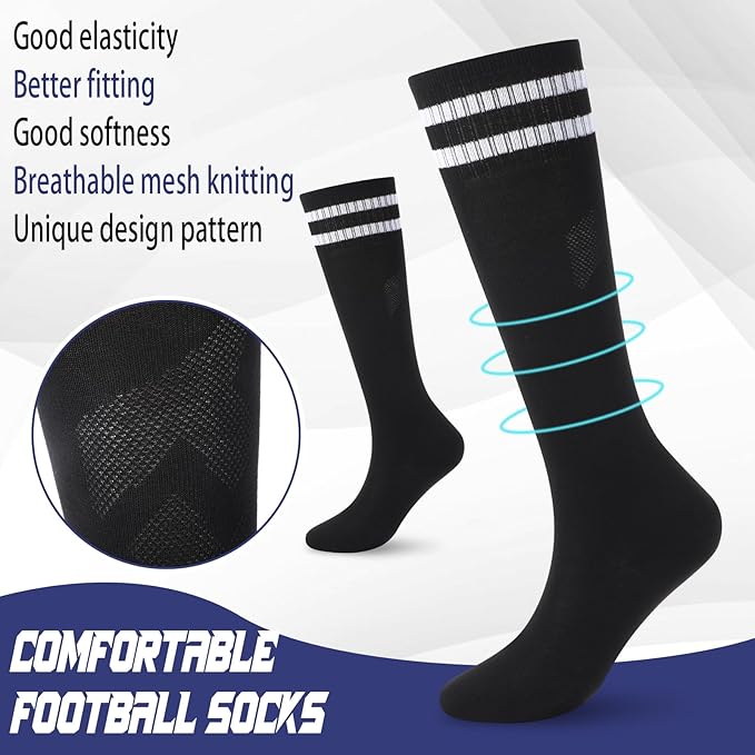Soccer Shin Guards and Socks Kids Youth Lightweight Soccer Pads Defender with Ankle Protection Ski Shin Guards Football Equipment for Age 4-14 Toddler Boys Girls Teens