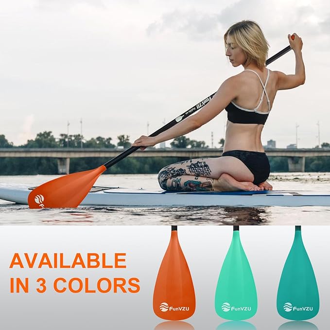 SUP Paddle, Stand Up Paddle Board Paddle Lightweight Adjustable 4-Piece Aluminium Kayak Paddles, Unique Lock Design Floating Alloy Shaft Paddle for Paddle Board