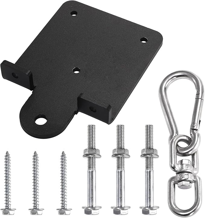 WUWEOT Heavy Bag Hanger, Sturdy Punching Boxing Bag Holder, 360° Rotation Wood Beam Hook Bracket Ceiling Mount for Boxing Muay Thai Training,Aerial Yoga Swing & Hammock