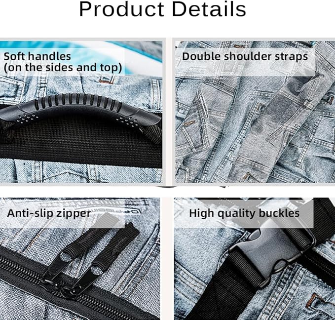 UNISTRENGH Snowboard Bag For Air Travel - Padded Snowboard Bag - Waterproof Fully Padded Snowboarding Travel Bag For Flying - Up to 165 CM Snowboards