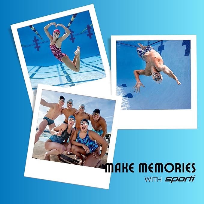 Sporti Hand Paddles for Swimming - Lightweight Swimming Paddles, Adjustable Silicone Straps