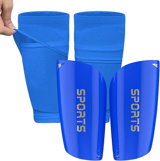 Kids Youth Soccer Shin Guards with Sleeves, Slip in Shinguards Soccer Shin Pads for 3-15 Years Old Boys Girls Child Teens