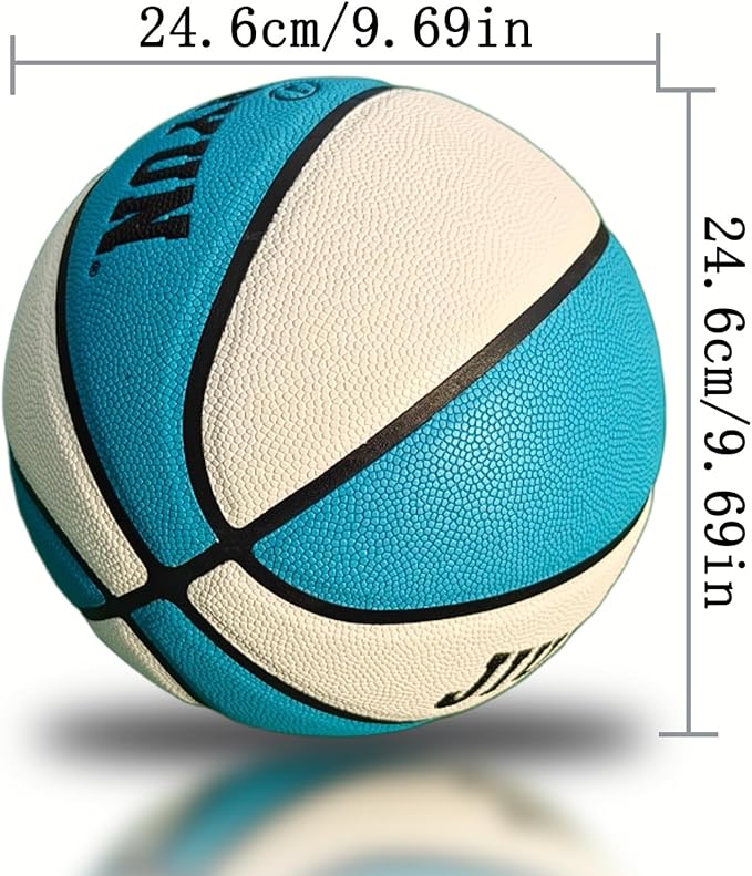 Wave Basketball, Blue and Yellow, Indoor/Outdoor Sports Basketball, Communion Gifts for Boys, Dedicated to 3v3 Matches, Size 7(29.5'')