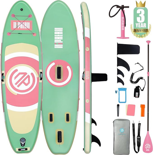 Niphean（Ultra-Light）Inflatable Paddle Board with (Beginner Friendly) StabilTrac Fin and Durable SUP Accessories, 10' Stand Up Paddle Boards for Adults & Youth, Versatile Yoga Paddle Board, Gift Ideas