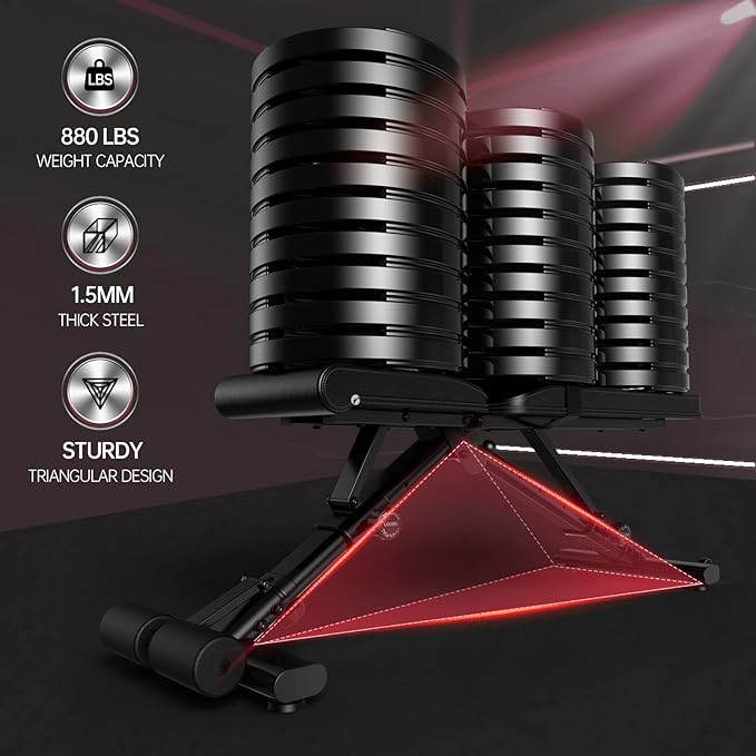 PASYOU Adjustable Weight Bench Full Body Workout Multi-Purpose Foldable Incline Decline Exercise Workout Bench for Home Gym