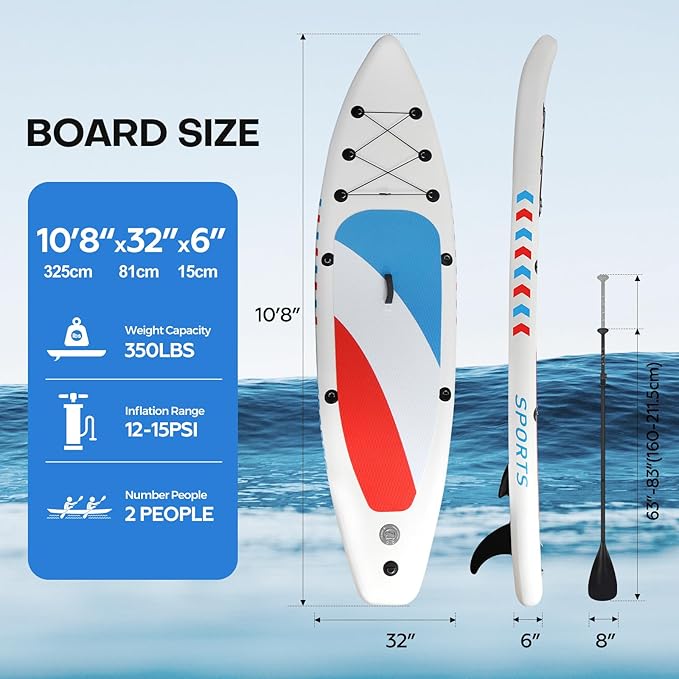 Panana Inflatable Stand Up Paddle Board, 10'x31 x6 SUP with Premium Paddle Board Accessories Kit, Anti-Slip EVA Deck for Adults Youth of All Skill Levels
