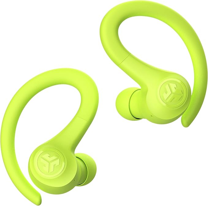 JLab Go Sport+ Wireless Workout Earbuds Featuring C3 Clear Calling, Secure Earhook Sport Design, 35+ Hour Bluetooth Playtime, and 3 EQ Sound Settings (Yellow)