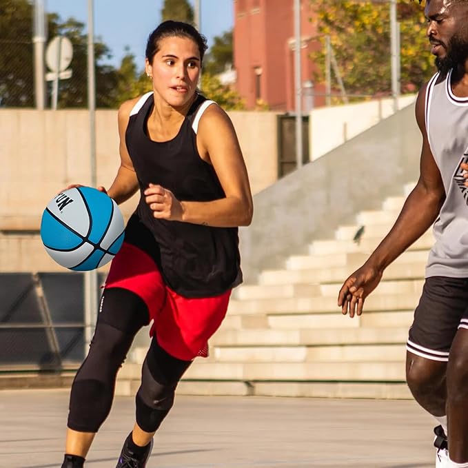 Wave Basketball, Blue and Yellow, Indoor/Outdoor Sports Basketball, Communion Gifts for Boys, Dedicated to 3v3 Matches, Size 7(29.5'')