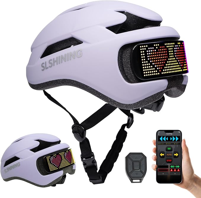 Smart Bike Helmet with Light: Bicycle Helmets for Adult Teens for Mountain & Road Cycling Electric Scooter Skateboard Skating
