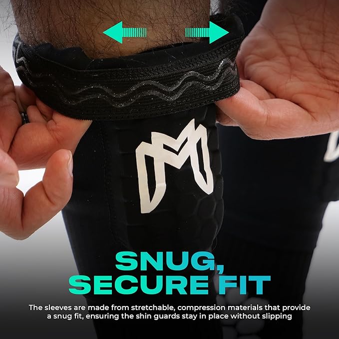 Mini Shin Guards Soccer – Built in Shin Pad Sleeves for Mens, Women, Teens - Small Shin Guards - Lightweight, Breathable Shin Defender Leg Protection