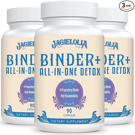 All-In-One Detox Binder Supplement 1500 MG - High Bioavailability, Liver Gut Detox Cleanse with Activated Charcoal, Zeolite & Bentonite Clay for Toxins, Liver, Digestive, 270 Vegan Capsules