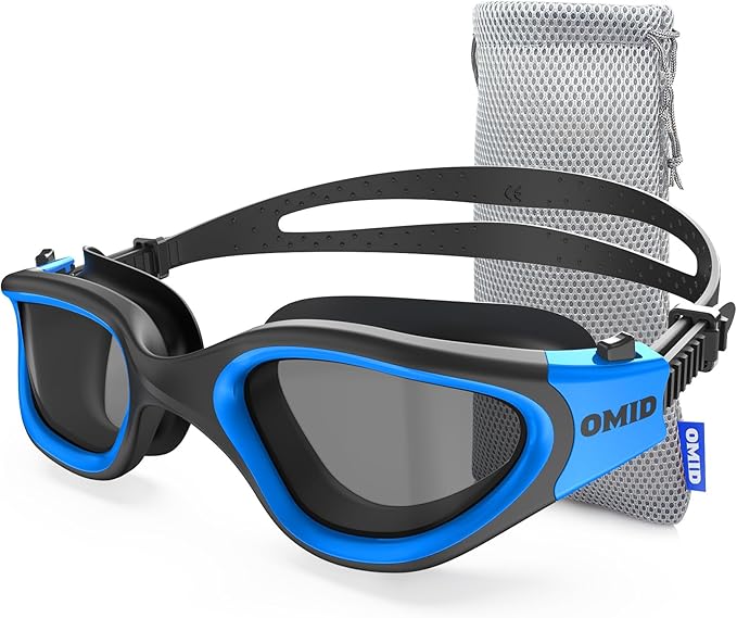 OMID Swim Goggles, P2 Polarized Swimming Goggles for Men Anti-fog Goggles Swimming for Adult Women