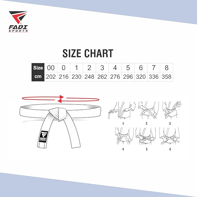 Martial Arts Belt for Karate, Judo, Aikido and Taekwondo - Durable Cotton-Polyester Blend for Adults and Kids