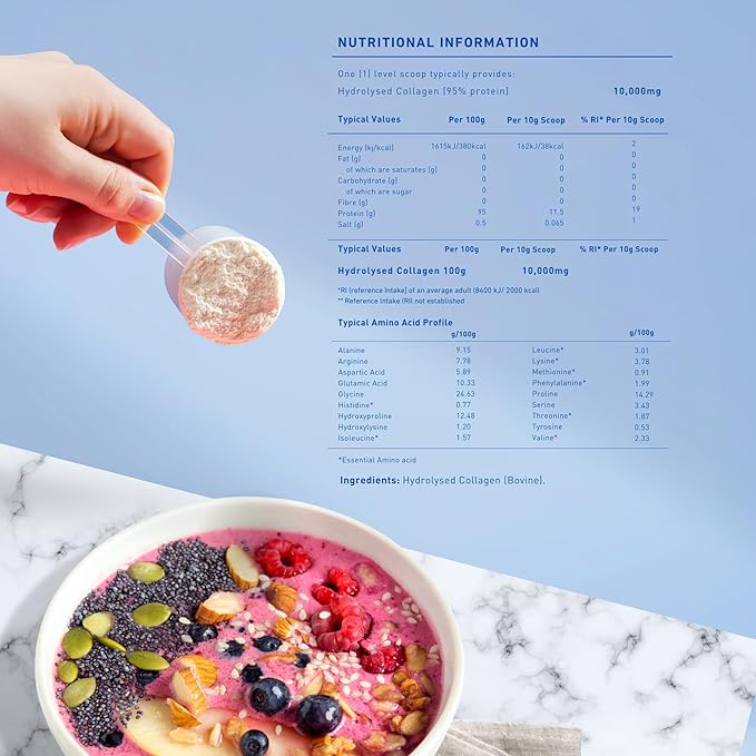 The Intelligent Health Collagen Peptides Powder, 45 Servings, Hydrolyzed Collagen, Type I & III, Grass Fed, Unflavored, Gluten Free, Keto/Paleo, 10g Servings, 15.9 Oz, Skin Support, Hair, Nail, Joints