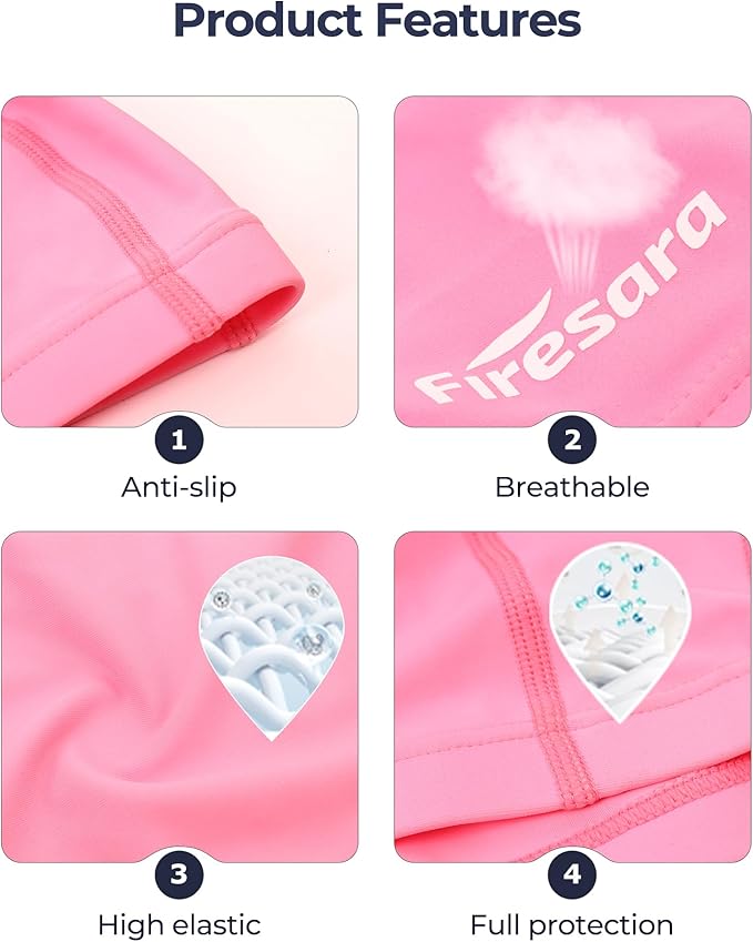 Firesara Fabric Swim Cap, High Elasticity Swimming Cap Keeps Hair Clean Breathable Fit Both Long Hair Short Hair, Swim Caps Woman Girls Men Kids One Size Hat