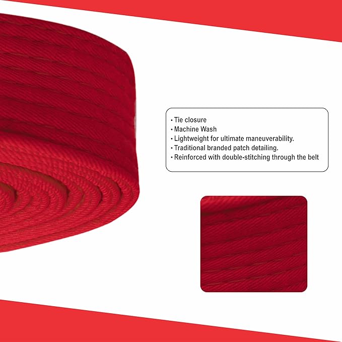 Martial Arts Belt for Karate, Judo, Aikido and Taekwondo - Durable Cotton-Polyester Blend for Adults and Kids