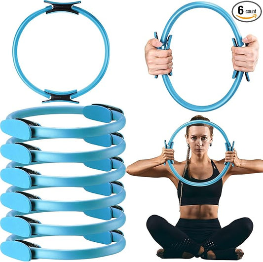 Syhood Pilates Ring 11. 81 Inch Pilates Circle Yoga Ring Magic Lightweight Flexible Workout Equipment for Fitness Physical Therapy Resistance Exercise Arms Legs