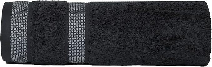 CASA COPENHAGEN Solitaire Towels, 4 Pieces Bath Towel Set- Pine Grey, 600 GSM Designed in Denmark Made of Soft Egyptian Cotton for Bathroom, Kitchen & Shower