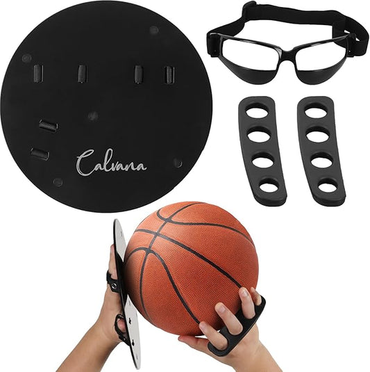 Basketball Shooting Off Hand Trainer Kit for Both Handed Shooters - Includes Dribbling Goggles - Enhances Shooting Accuracy and Ball Handling