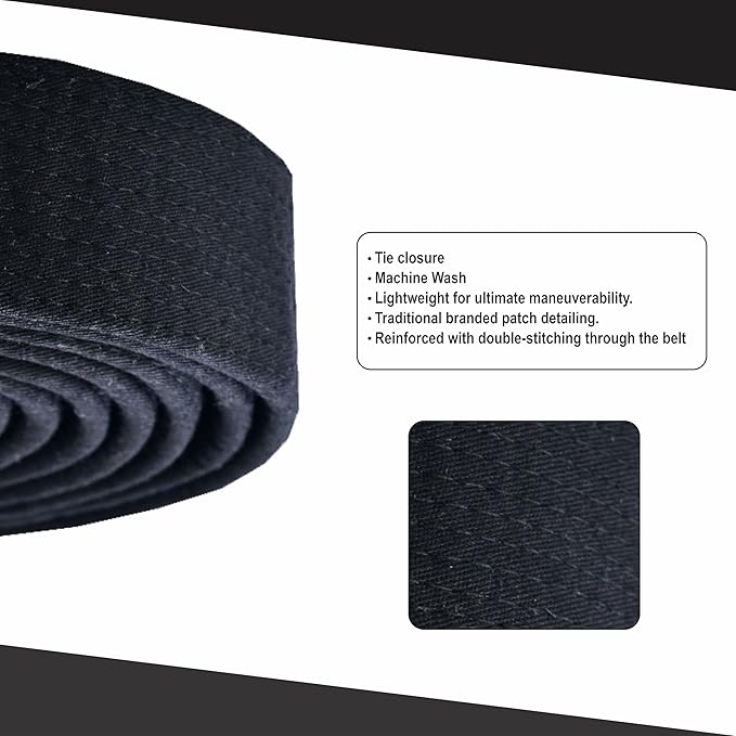 Martial Arts Belt for Karate, Judo, Aikido and Taekwondo - Durable Cotton-Polyester Blend for Adults and Kids