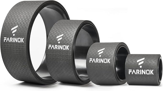 Yoga Wheel for Back Pain Relief, Back Roller Wheel with Extra Cushion, Wider & Thickest Foam, Stretches and Strengthens Core Muscles