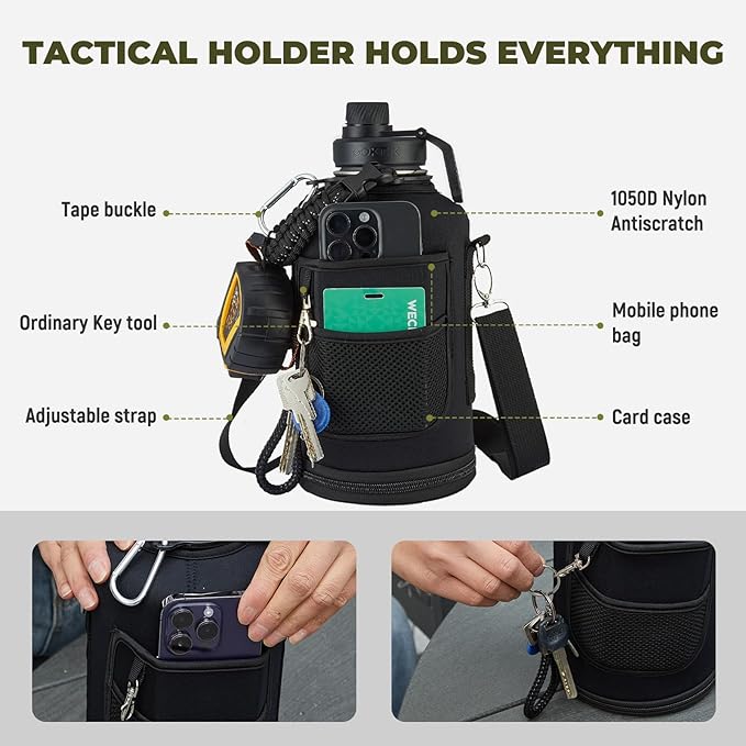 84oz Water Bottle with Straw - Triple Insulated Flask, 48hr Cold Retention Large Water Bottle, Leakproof Water Jug for Gym, Hiking, Camping, Outdoor Sports(2 pack,Mix Color)