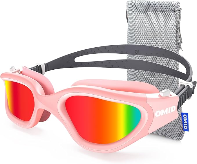OMID Swim Goggles, P2 Polarized Swimming Goggles for Men Anti-fog Goggles Swimming for Adult Women