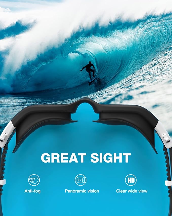 ZIONOR Swim Goggles, G1 SE Swimming Goggles Anti-fog for Adult Men Women